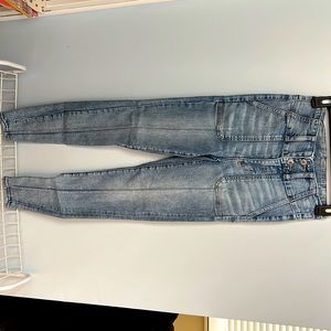 American Eagle Super Stretch Hi-Rise Jeggings, Light Wash, Size: US 2